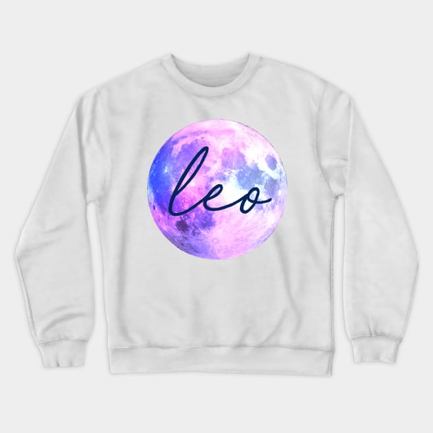 Leo Moon Quote Crewneck Sweatshirt by aterkaderk